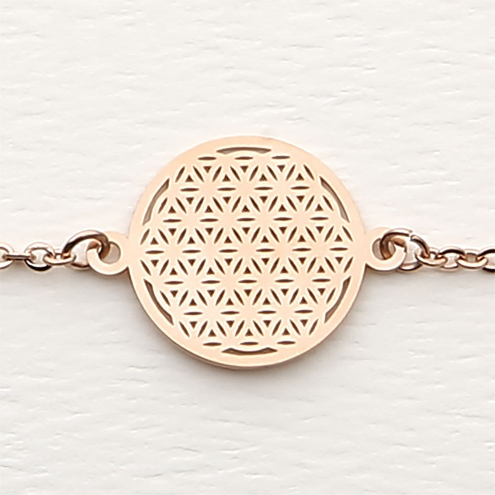 Armband "Classics" - rosévergoldet - Blume des Lebens
