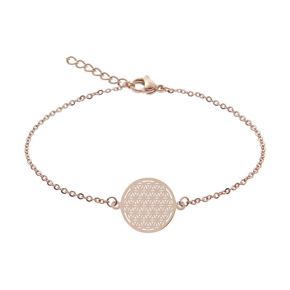 Armband "Classics" - rosévergoldet - Blume des Lebens