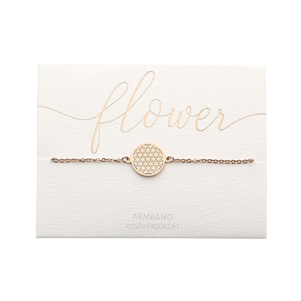 Armband "Classics" - rosévergoldet - Blume des Lebens