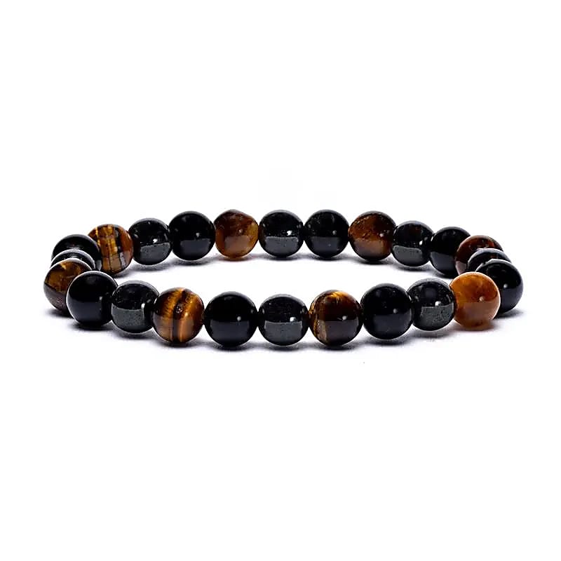 Armband Hämatit Obsidian Tigerauge elastisch