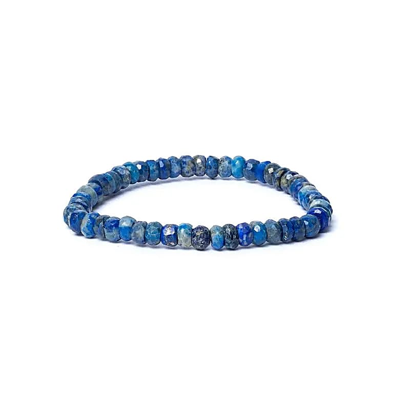 Armband Lapislazuli Facette elastisch