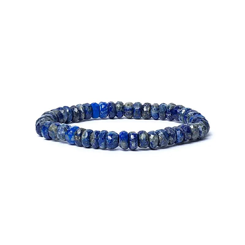 Armband Lapislazuli Facette elastisch